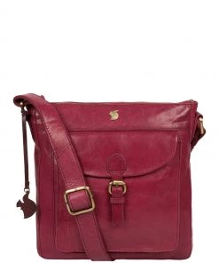 Conkca Josephine Leather Shoulder Bag Navy