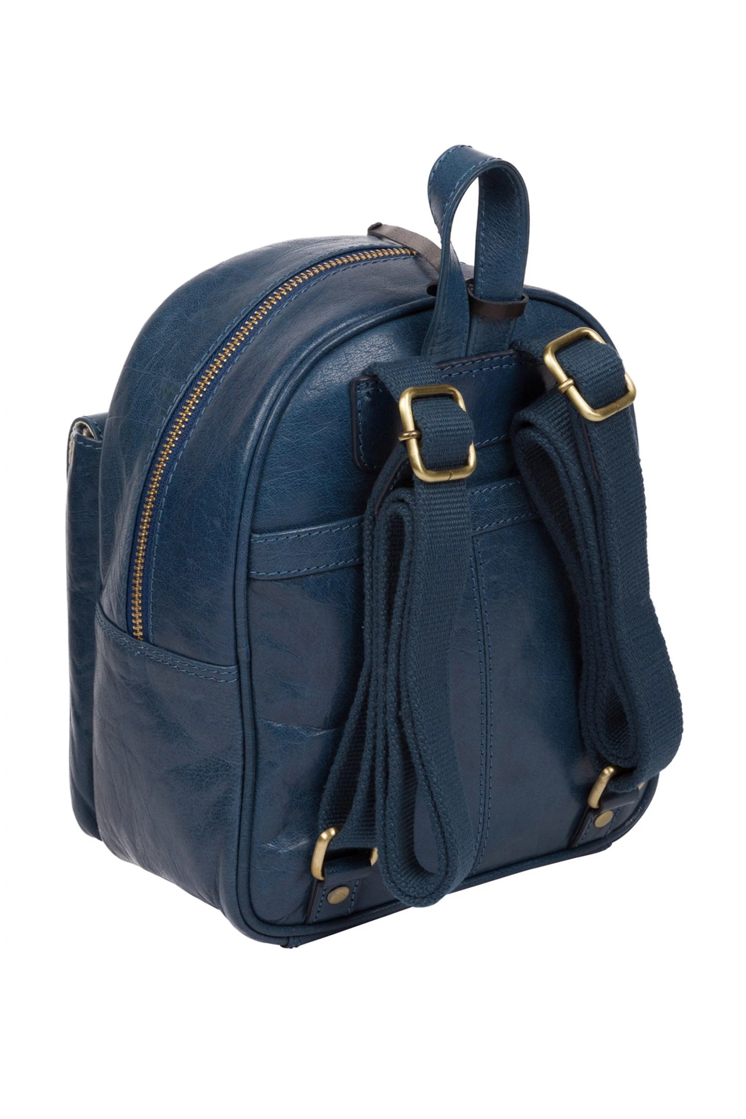 Conkca Eloise Snorkel Blue Leather Backpack - Image 2
