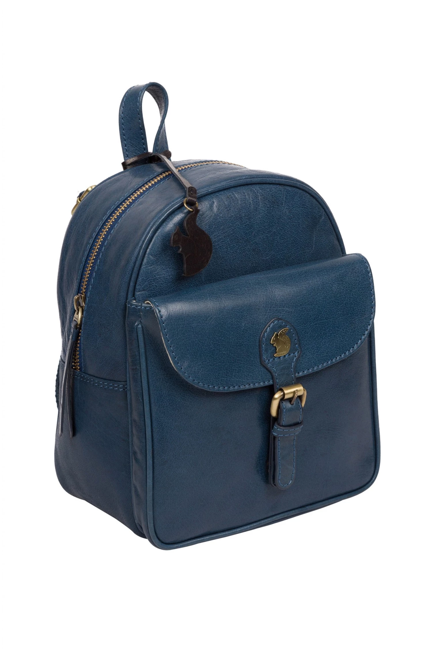 Conkca Eloise Snorkel Blue Leather Backpack - Image 3