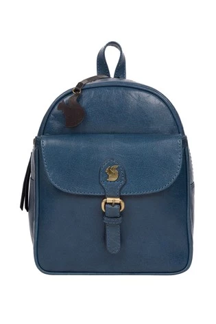 Conkca Eloise Snorkel Blue Leather Backpack - Image 6