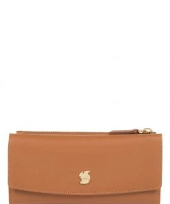 Conkca Sugar Leather Purse Saddle Tan Brown
