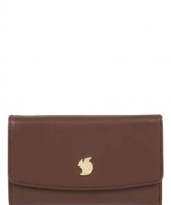 Conkca Sherry Leather Purse Saddle Tan Brown