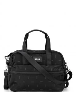 BOSS Logo Printed Changing Bag Navy