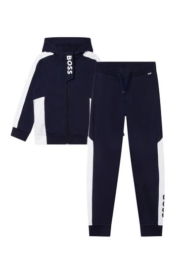 BOSS Zip-Up Hooded Logo Tracksuit - Image 3