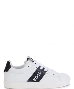 BOSS White Logo Trainers