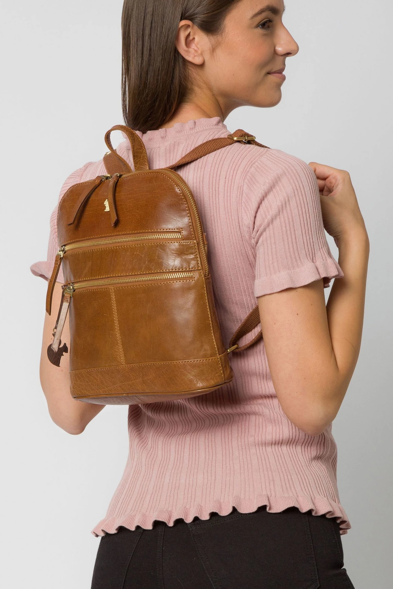 Conkca Francisca Leather Backpack Black - Image 2