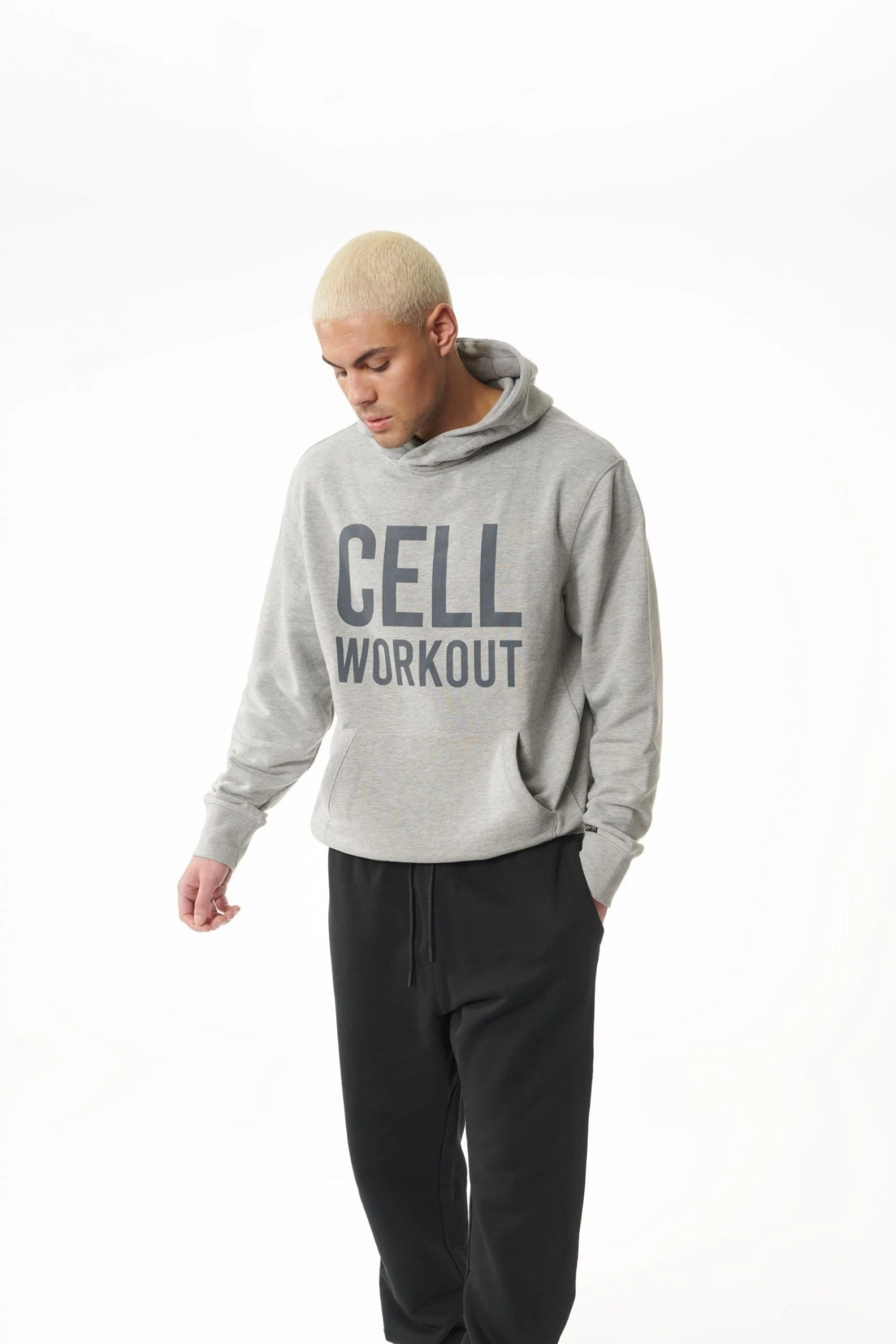 Cell Workout Logo Hoodie Grey - Image 2