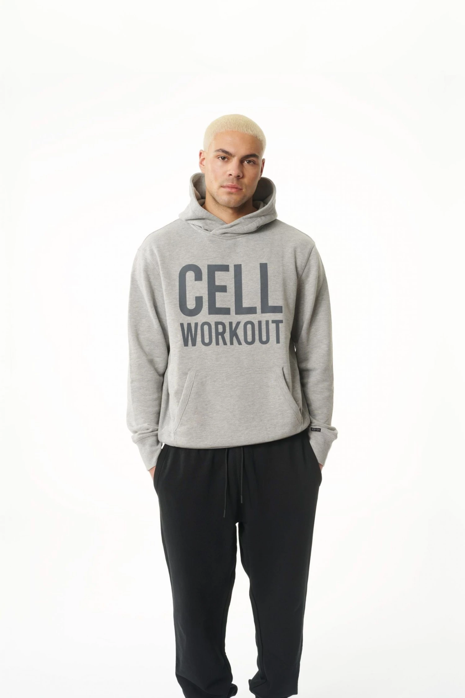 Cell Workout Logo Hoodie Grey - Image 3