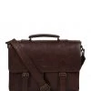 Conkca Scolari Leather Briefcase Black